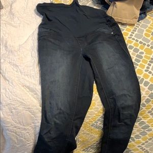 Dark skinny maternity jeans